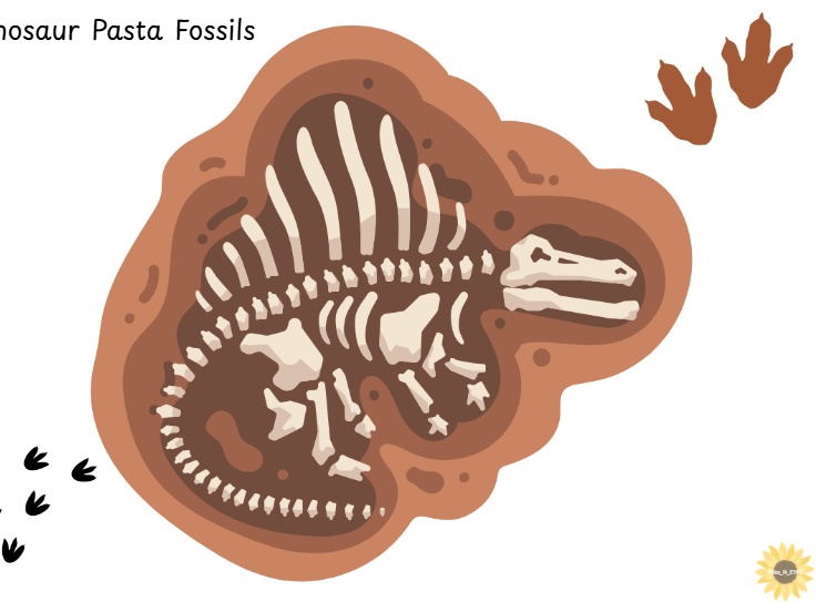 Dinosaur Pasta Fossil Template