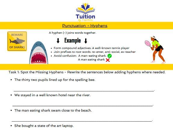 3. 11+ English - Reading Comprehension: Inference & Retrieval; Punctuation: Hyphens & Dashes
