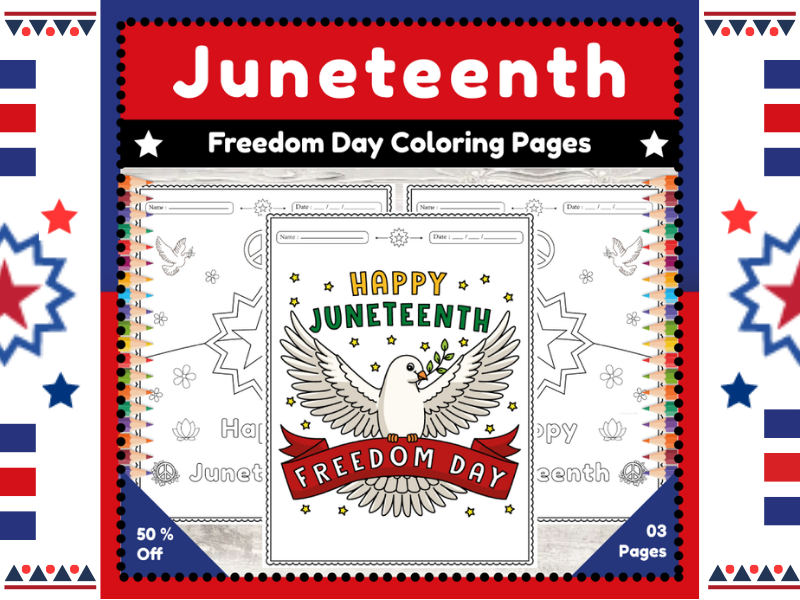 Freedom Day Coloring Sheets: Creative Coloring Pages to Celebrate Juneteenth