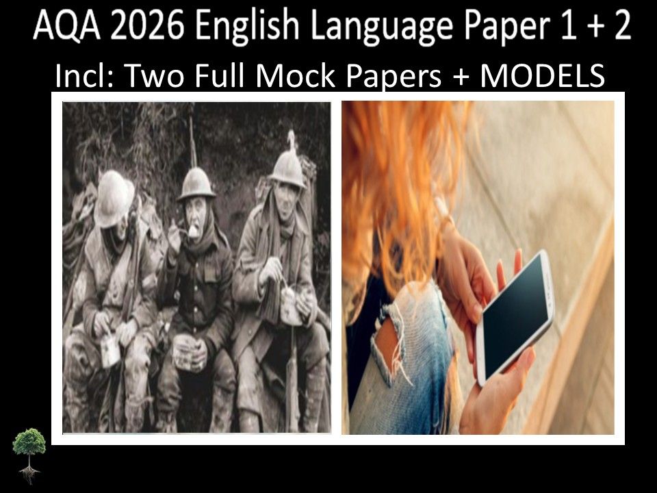Two AQA 2026 English Language Paper 1 + 2 Mocks | MODELS