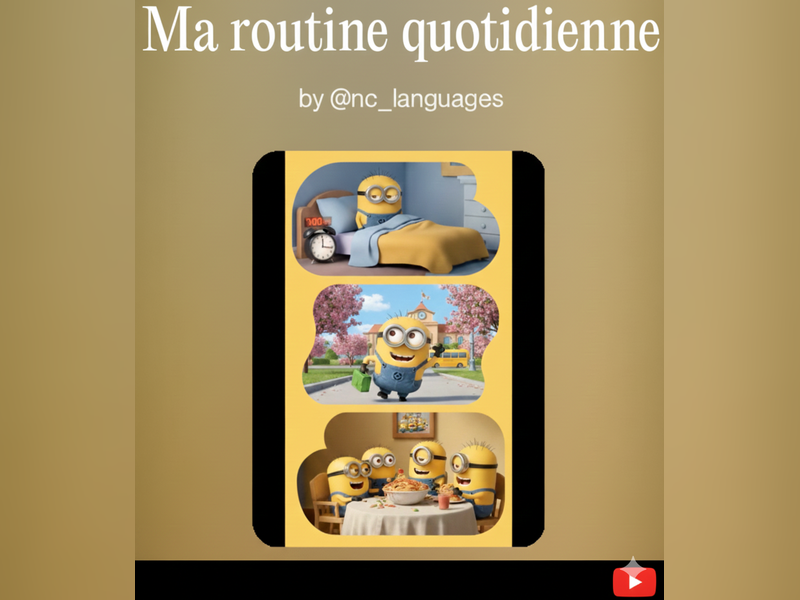 015. FRENCH SONG Year 7. Unit 15: Ma routine quotidienne (Lyrics, Worksheet and Answer key)