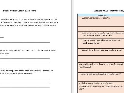 Health and Social Component 3 Exam Activities, Revision, and technique practice. Based on Pearson.
