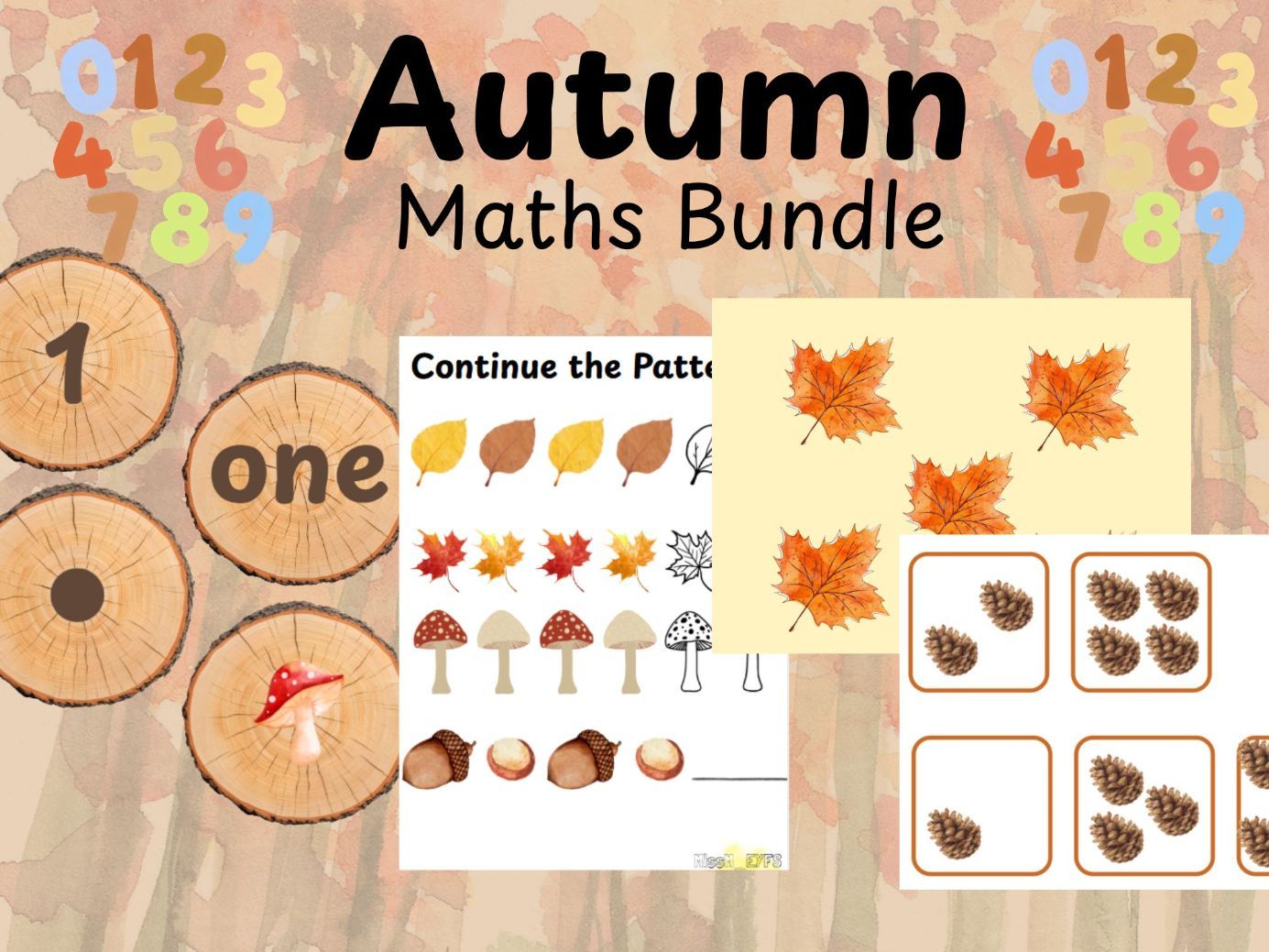 🍂 Autumn Maths Bundle | EYFS Maths Activities ⭐
