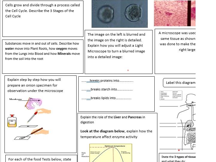 AQA Biology Paper1 MATs with RP & Skills