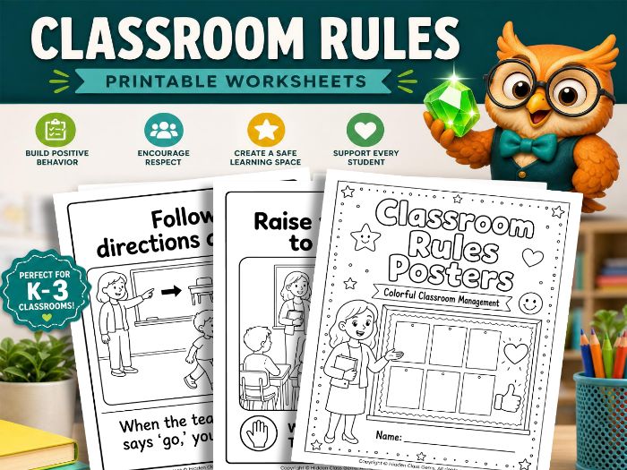 Class Rules Posters & Colouring