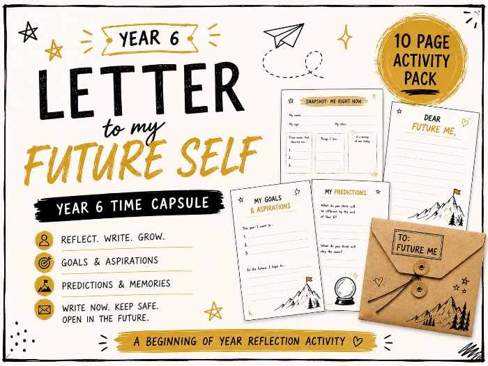 Letter to My Future Self | Year 6 Time Capsule & Back to School Activity
