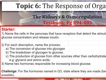AQA A Level Biology Unit 6 The Response of Organisms (Complete set of Ppts)