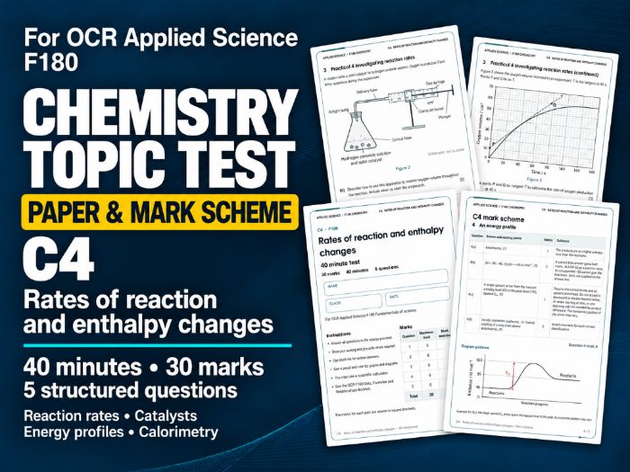 OCR AAQ Applied Science - F180 Chemistry C4 Topic Test