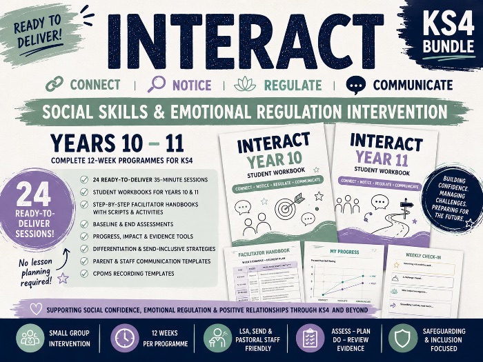 INTERACT: KS4 Social Skills & Emotional Regulation Intervention | Years 10–11