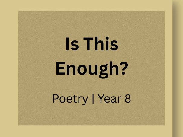 Poetry Lesson | Inference & Theme | Shadows | Year 8 (KS3)