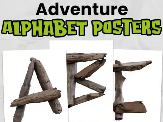 Adventure Alphabet Posters | Natural Classroom Display | EYFS & KS1