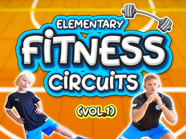 Fitness Circuit Station cards - 36 PE printables for elementary & middle school sport