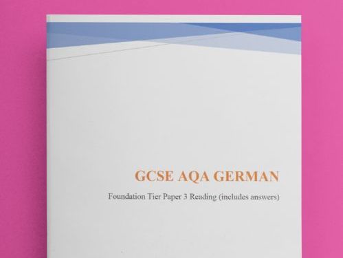 GCSE German Reading Higher Tier (Revision/Practice Test)