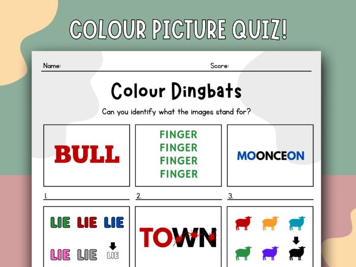 Colours Dingbats Quiz!
