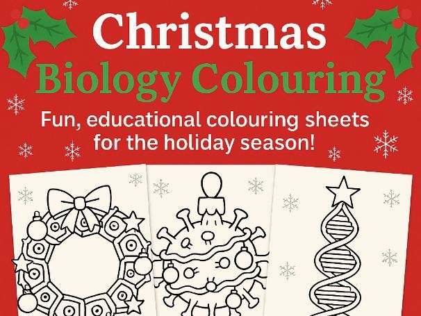 Science Christmas Colouring Pages – Biology-Themed Festive Activities