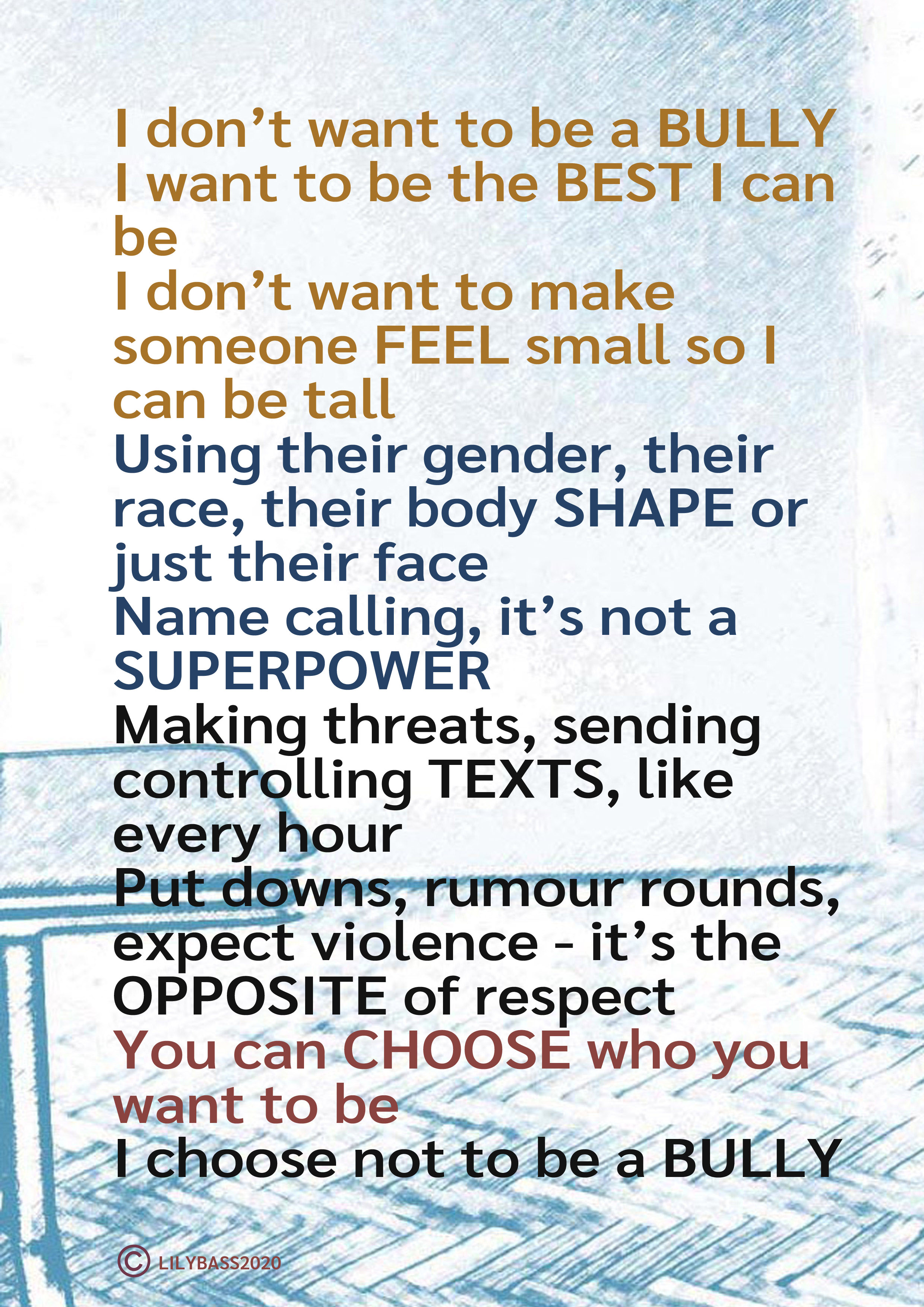 Antibullying Poem Poster Teaching Resources Antibullying Poem Poster Teaching Resources