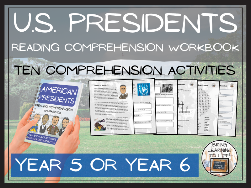 American Presidents Reading Comprehension Workbook | Year 5 or Year 6