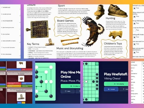 KS2 Vikings - Leisure, Sports and Games Lesson Pack