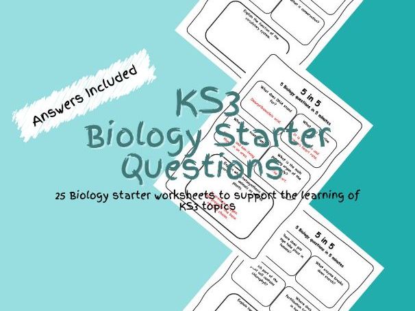 KS3 Biology Starter Questions Worksheets PDF