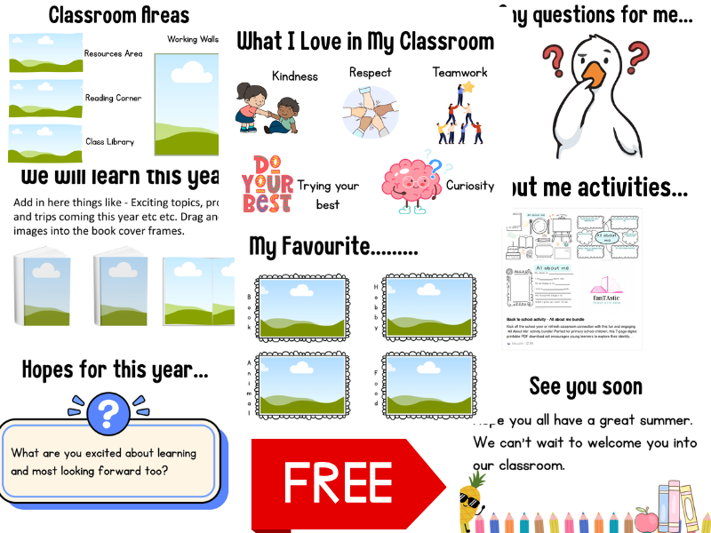 FREE Transition Day Editable Canva Presentation | Meet Your New Teacher | All Years  | Moving  Up