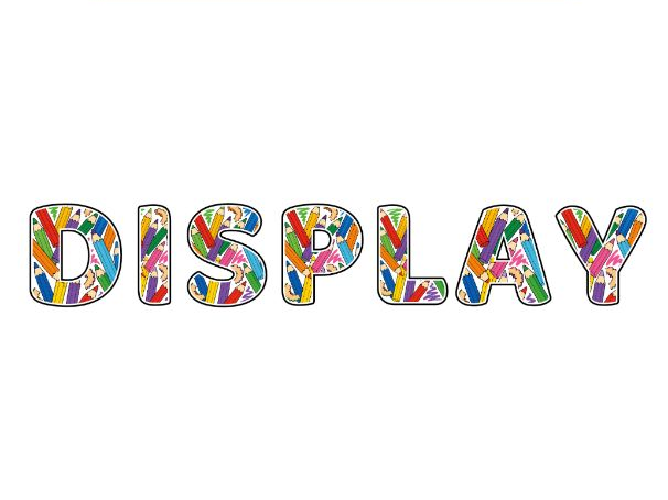 Colouring Pencils Display Lettering Pack - Uppercase A-Z