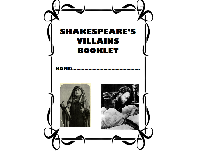 Shakespeare's Villains Booklet