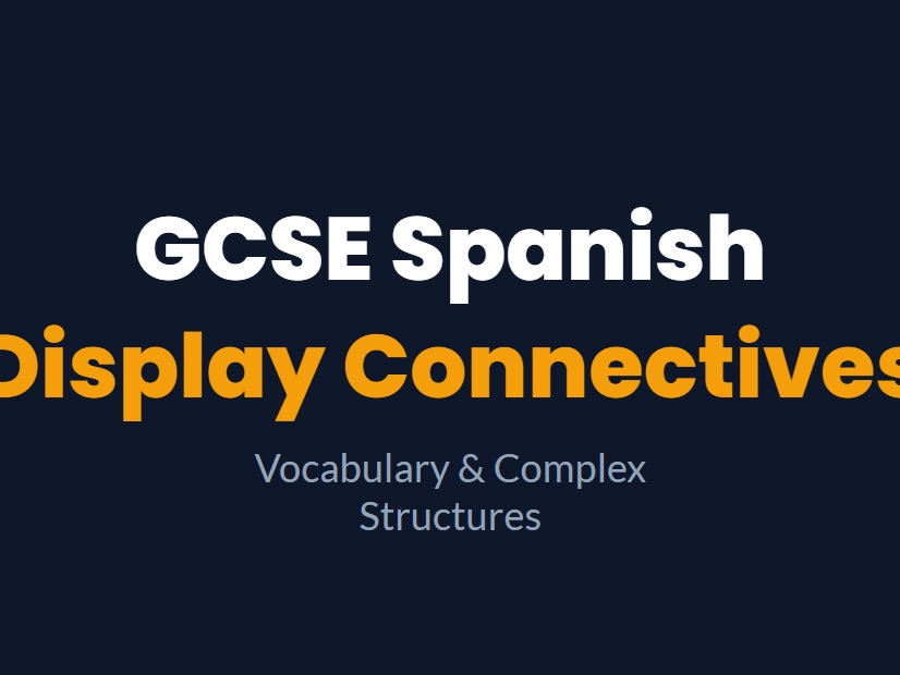 GCSE Spanish Classroom Display Extended