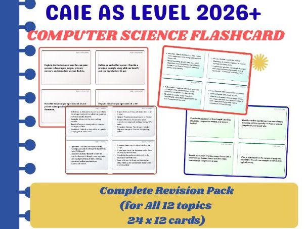 AS Level Computer Science – Paper 1 and 2 Flashcards (9618)