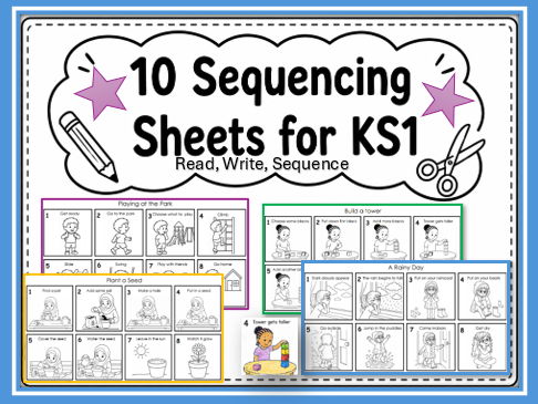 10 Sequencing Sheets for KS1