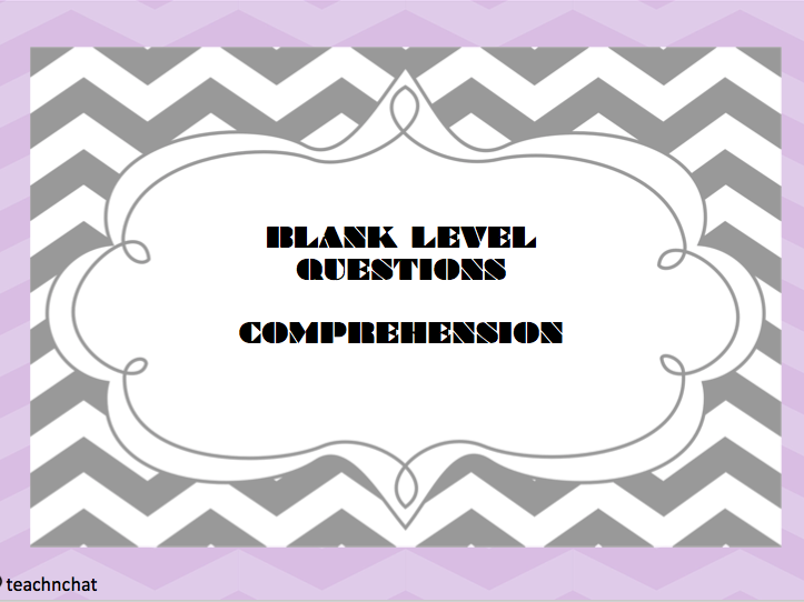 Oral Language Blank Level Comprehension Questions Pack Teaching oral-language-blank-level-comprehension-questions-pack-teaching