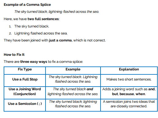 Creative Writing Boosters