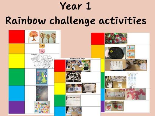 Year 1 Rainbow challenge ideas Autumn