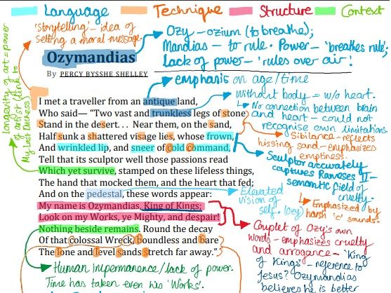 AQA Power & Conflict Poetry – Fully Annotated & Colour-Coded GCSE Cluster