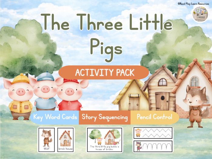 The Three Little Pigs EYFS Literacy Activity Pack | Fairy Tale Resources