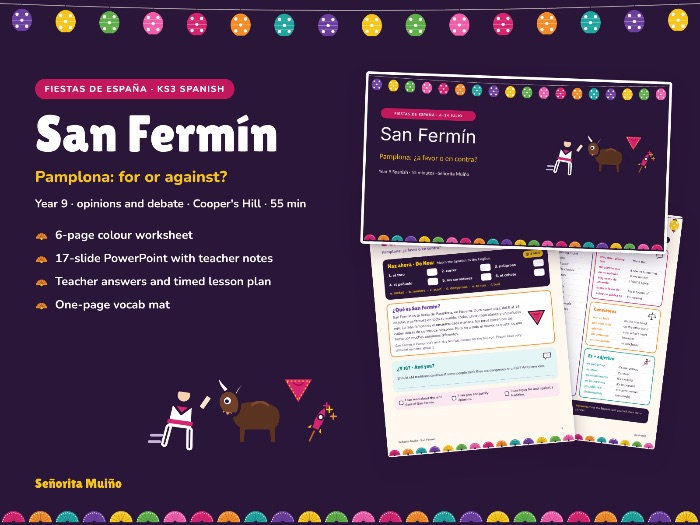 San Fermín: KS3 Spanish Opinions & Debate Lesson