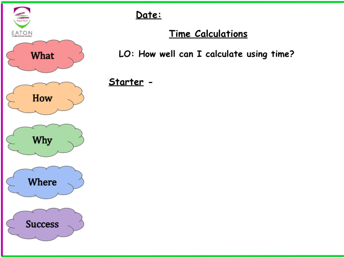 Primary - Telling the Time / Time Calculations