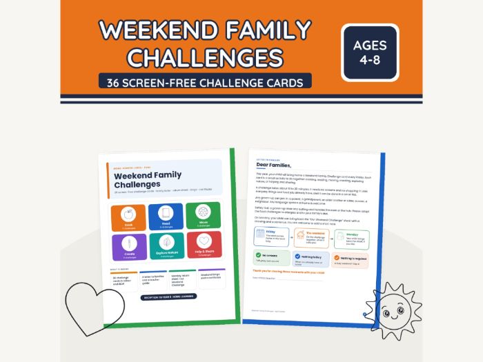 Weekend Family Challenges for Home Learning