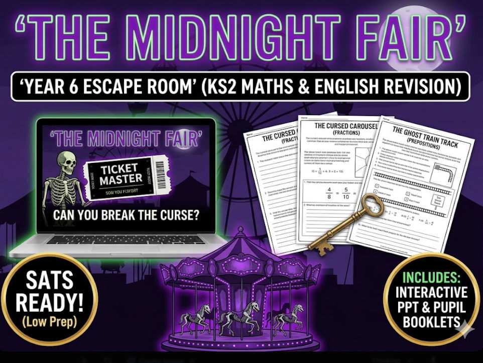 The Midnight Fair: Year 6 Maths & English Escape Room (SATS Revision)