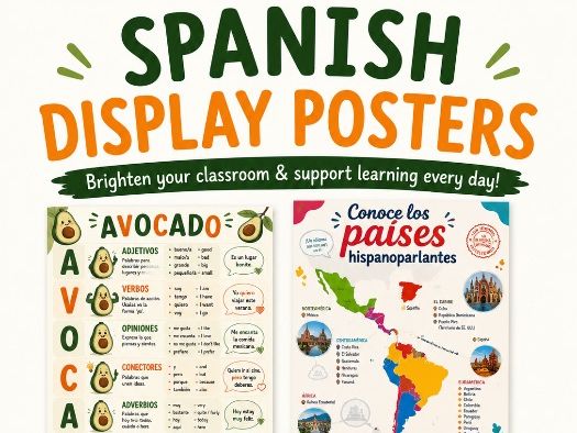 Spanish classroom displays