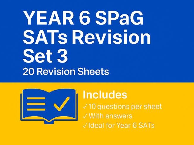 Year 6 SPaG SATs Revision Sheets | Set 3 | 20 Sheets