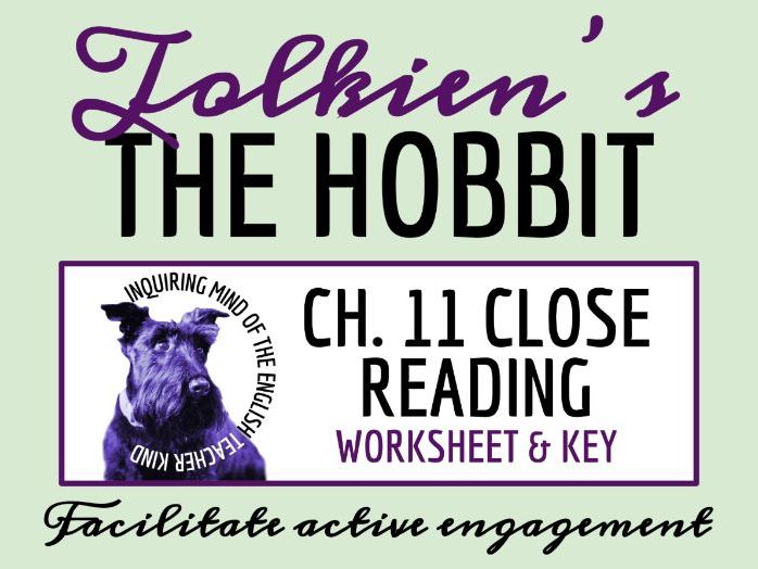 The Hobbit Chapter 11 Close Reading Analysis Worksheet