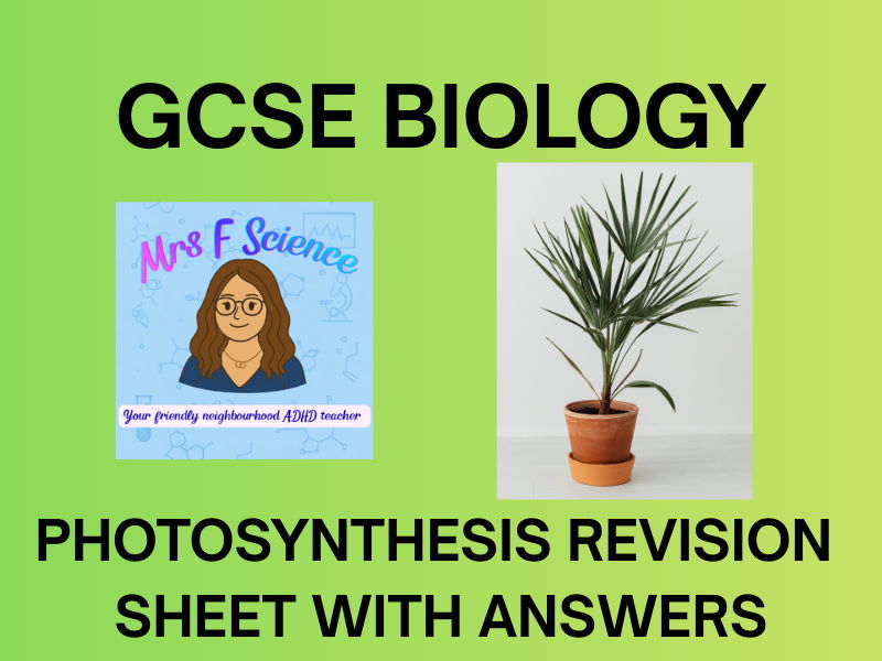 GCSE Biology Photosynthesis Required Practical Worksheet | KS4 | AQA