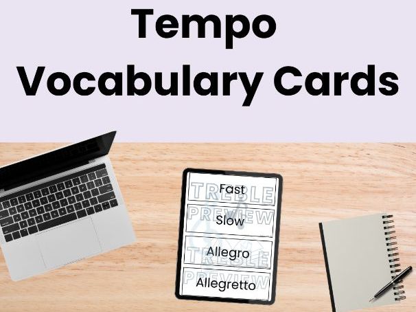 Tempo Vocabulary Cards | Music Word Wall