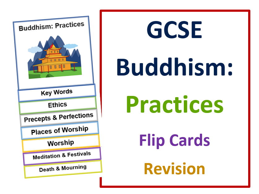 GCSE Buddhist Practices Revision Flip Cards
