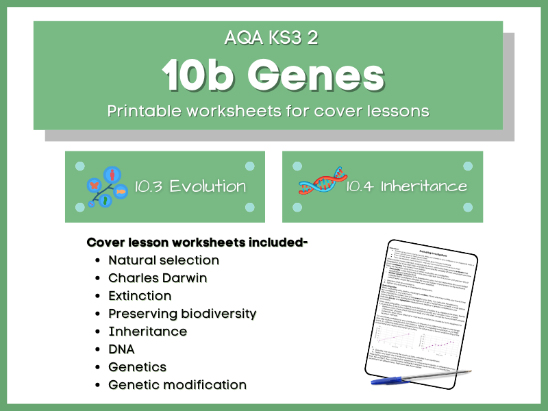 10b Evolution and Inheritance Cover lesssons