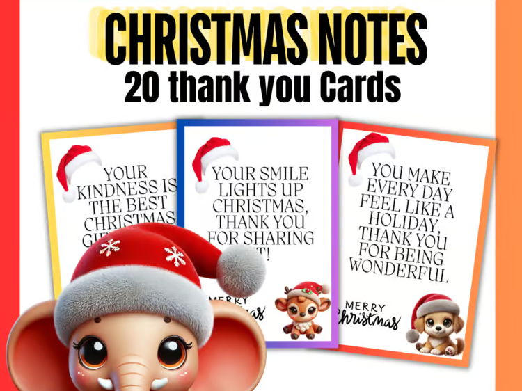 Christmas Thank You Cards | Printable Posters | Get ready for 2026