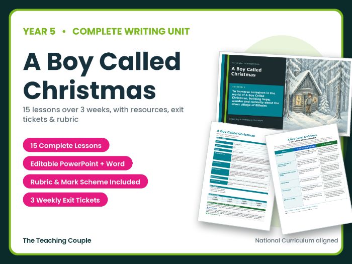 A Boy Called Christmas | Year 5 English Unit | 15 Complete Lessons + Resources