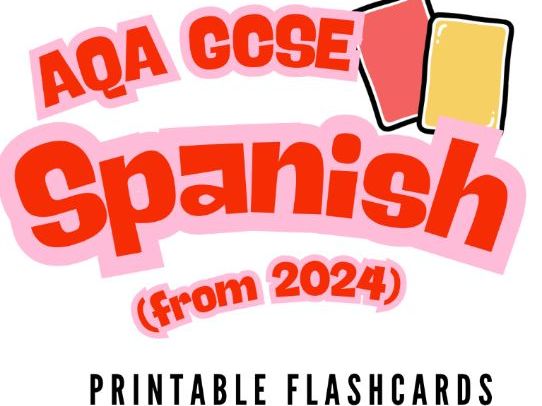 AQA new GCSE Spanish Full Vocabulary Flash Cards