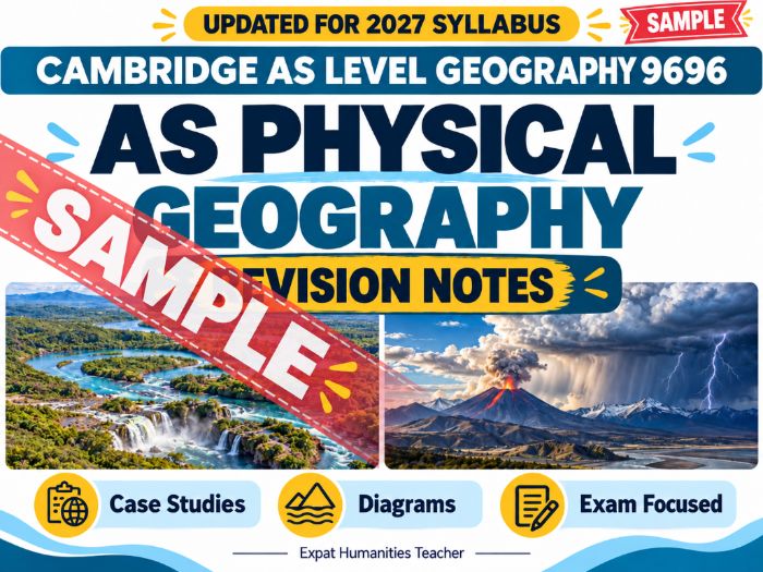 AS Physical Geography Revision Notes Sample 1.1 & 1.2 | Cambridge A Level 9696 (2027–2029)