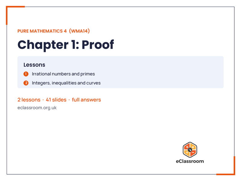 IAL Pure 4 Proof by Contradiction lesson slides
